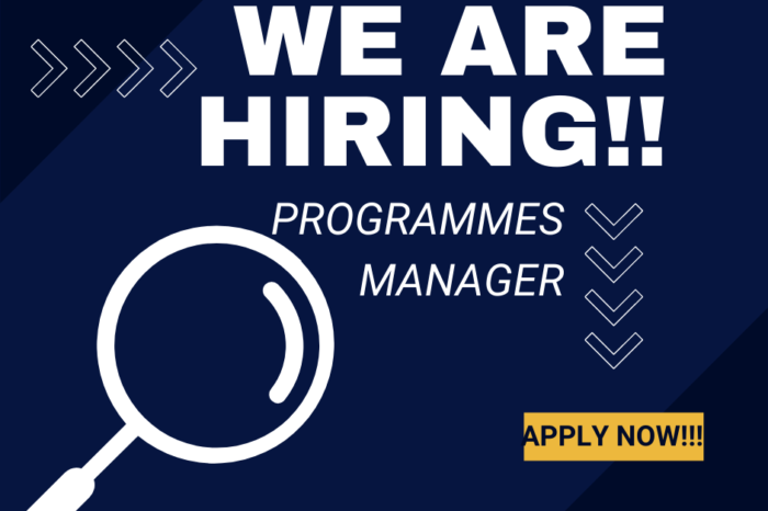 Employment Opportunity- Programmes Manager